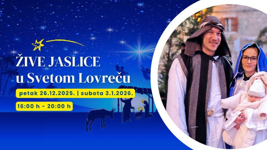 Žive jaslice u Svetom Lovreču Pazenatičkom. Drugo uprizorenje, subota  3. siječnja 2026.!